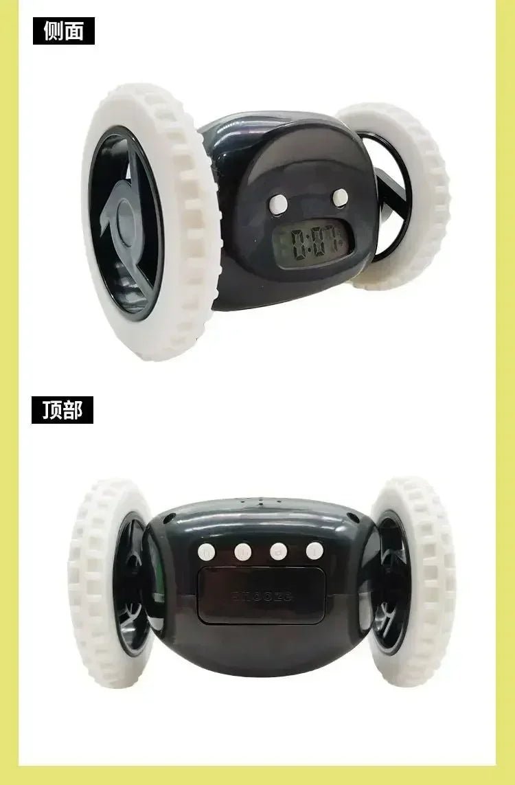 CLOCKY Roll Alarm Clock for Heavy Sleepers on Wheels (Adults Kids Teens Bedroom), Run Away, Moving, Annoying, Jump - BOLDORA