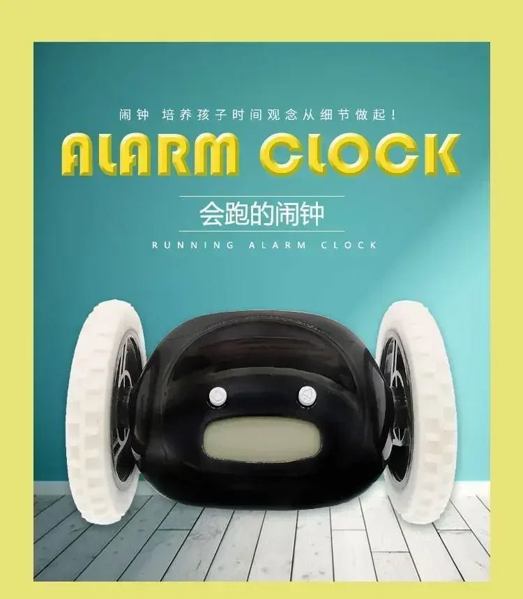 CLOCKY Roll Alarm Clock for Heavy Sleepers on Wheels (Adults Kids Teens Bedroom), Run Away, Moving, Annoying, Jump - BOLDORA