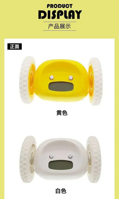 CLOCKY Roll Alarm Clock for Heavy Sleepers on Wheels (Adults Kids Teens Bedroom), Run Away, Moving, Annoying, Jump - BOLDORA